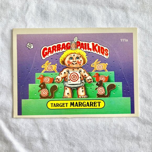 Garbage Pail Kids Card 1986 Topps - 111a Target Margaret (2 available)